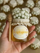 Słoiczek z naturalnym miodem | Upominek dla gości | Prezent |