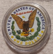 1 dolar 1921 malowany artystycznie