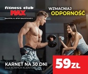Karnet miesięczny Fitness Club Max