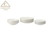 Zestaw obiadowy Ćmielów Prestige Ecru 6os/18el.