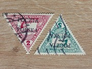 znaczki  2  & 5  halerzy , 1918 r , kasowane.