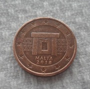 Malta Republika 1 euro cent eurocent 2018 F KM# 125 Świątynia Mnajdra