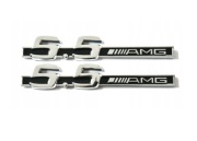 Naklejka 2szt Emblemat Znaczek 5.5 Logo AMG MERCEDES 165x29mm klapa błotnik