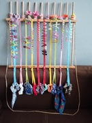 HANDMADE XXL MEGA WIESZAK ORGANIZER STOJAK NA SPINKI GUMKI + 190 EL. GRATIS