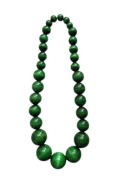 Zielone drewniane korale naszyjnik biżuteria