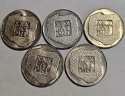 5 x Mapka srebro 200 zł 30 lat PRL 