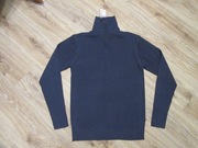 JOTUNHEIM sweter męski granatowy lekki turystyczny 60% wełna merino nowy_ M