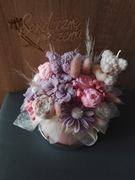 Flower box duży z świec sojowych o zapachu piwoni 