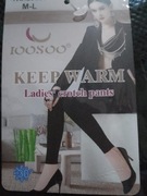 Bambusowe Ocieplane Leginsy Getry Spodnie Termo Futerko Miś Cieplutkie M/L 