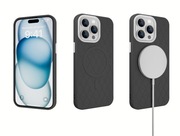 iPhone 15pro Back Cover Black TPU+PC, Anti-Slip