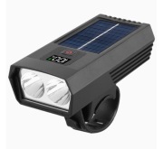 Lampka rowerowa z panelem słonecznym YC-2808 LED USB 2x100L 800mAh 75g
