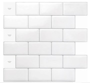 Samoprzylepne płytki ścienne Art3d białe 30,5 x 30,50 cm 10 sztuk