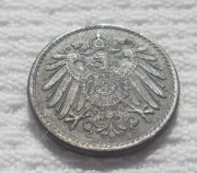 Niemcy Weimar 5 fenigów pfennig 1921 E Muldenhütten Saksonia KM# 19 Żelazo
