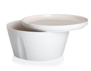 Porcelanowy zestaw miska i talerz LA VAISSELLE DE L'ECONOME RADIS ROSE