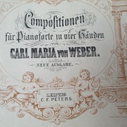 Carl Maria von Weber Utwory na 4 ręce Edition Peters
