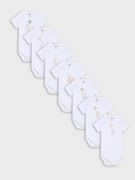 Body niemowlęce Sinsay 62 bawełna białe zwierzątka newborn noworodek