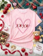 Różowa koszulka t-shirt serca M 