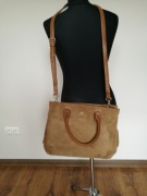 Wittchen Torebka Skórzna Ręcznie szyta Mieszcząca A4 Brąz