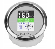 PRĘDKOŚCIOMIERZ/ZEGAR GPS 12V/24V DO ŁODZI/JACHTU BIAŁY/CHROM
