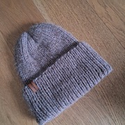 Czapka, alpaka i jedwab, kolor brązowy