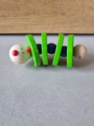 Haba grzechotka zabawka do chwytania chwytak drewniana eko gąsienica