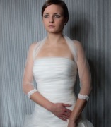 NOVIAS bolerko tiul koronka biel S 50% RABATU 