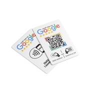 Karta wizytówka PVC zbliżeniowa NFC + QR do zbierania opinii Google