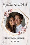 Podziękowanie foto dla gości ŚLUB magnes foto ze zdjęciem na lodówkę