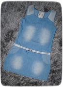 Sukienka jeansowa koronka 122/128