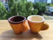 Jadalny kubek z ciasta! Zestaw 4 szt. Wyjątkowy prezent.