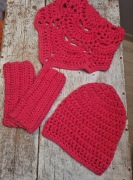 Zestaw czapka +komin +mitenki