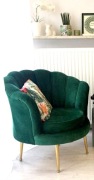Fotel zielony Muszelka
