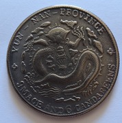 YUN NAN PROVINCE - Chiny 1909-1911 50 centów = 3 mace and candareens 6 