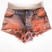 Szorty jeans M 38 Neonowy detal | 4 Guziki