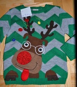 6* george Świąteczny sweter Renifer 4/5 lat_ 104/110 cm