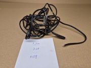 Kabel zasilający czarny, P+N, 10/16A,250V, 1,5m , ósemka