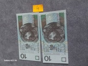Banknoty 2 szt kolejne numery