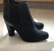 Granatowe ocieplane kozaczki botki Lizard 40,50-41, wewn. 26 cm, j. Nowe