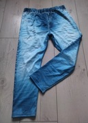 Legginsy ocieplane typu skinny z imitacją dżinsu XXL