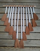 Nowoczesny dekor ścienny sznurek karmel