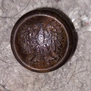 Guzik wojskowy z 1946 roku LWP