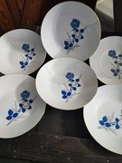 Talerze głębokie Kahla niebieska róża wiejskie