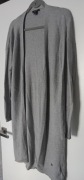 NARZUTKA sweter prążki KARDIGAN r. M 40/42 SZARY ESMARA bez zapięcia