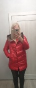 Kurtka zimowa damska XXL czerwona  dwustronna 