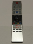 Oryginalny Pilot Toshiba Hitachi JVC RC43157 Smart TV Srebrny