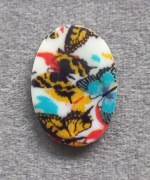 Masa perłowa koraliki motyle owalne 2,5cm 2szt