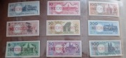 BANKNOT NIEOBIEGOWY MIASTA POLSKIE 1 2 5 10 20 50 100 200 500 zł 1990 UNC
