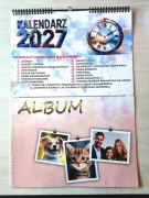 Kalendarz ścienny 2027 album 42cm x 59,4cm 72 zdjęcia laminacja błysk