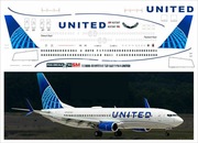 PAS Decals 737800-33 - kalki na Boeing 737-800 linii United
