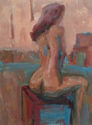 Akt, 30x40, Dziewczyna, kobieta